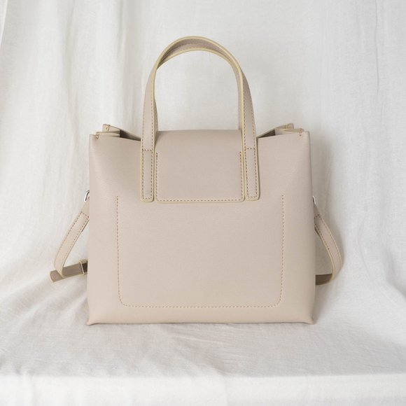 😍The Stella Genuine Leather Satchel Bag - Cream - Picture 13 of 14